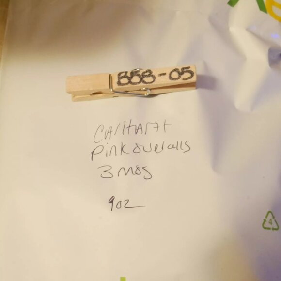 Carhartt Bib Overalls Pink Infant Size 3M 6M 12M Valentines Day Outfit Barbie - Picture 7 of 7